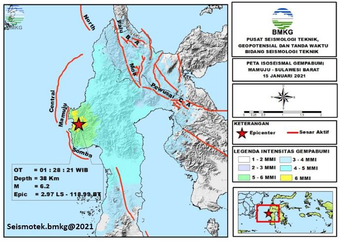 Peta Sulawesi Barat Gempa Paling Lengkap Galeri Peta