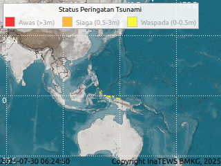 Peta peringatan dini tsunami