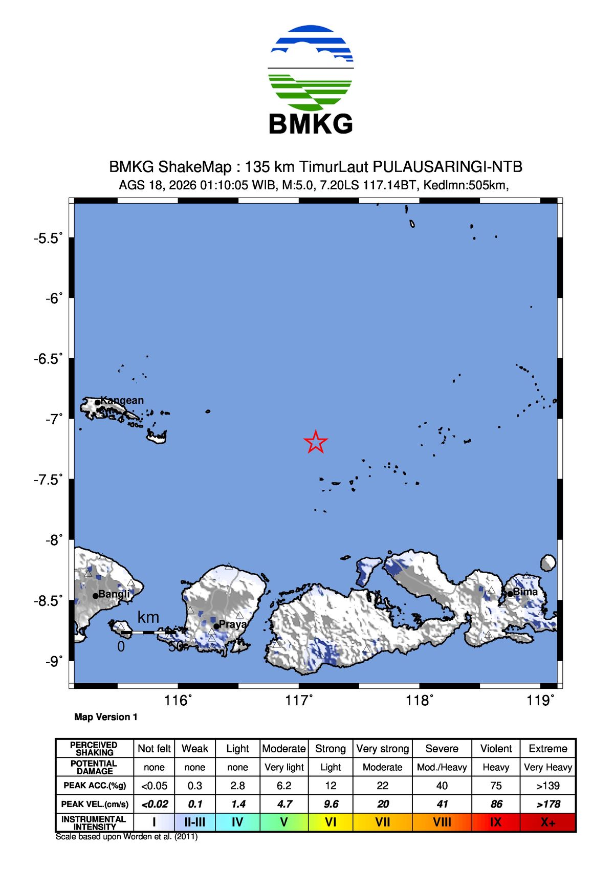 Peta Guncangan