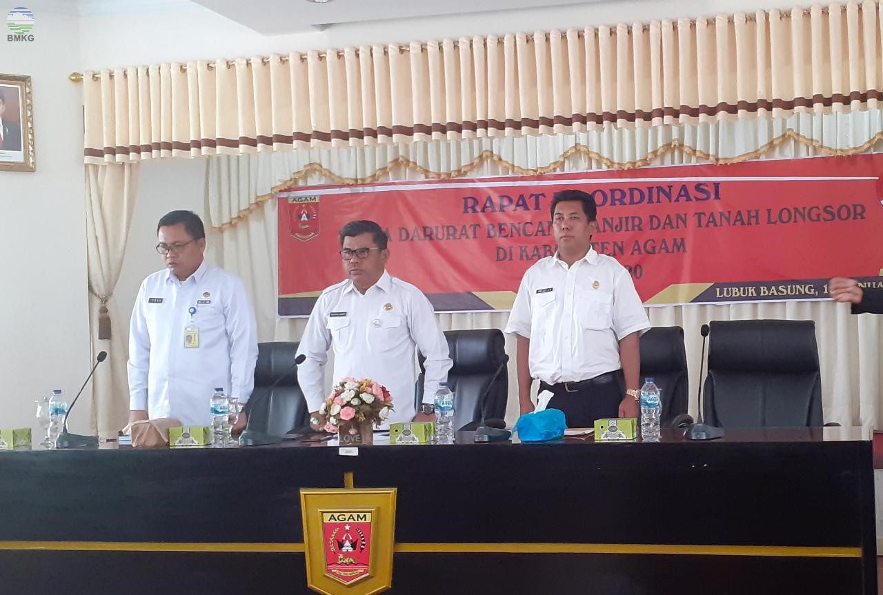BMKG Sumatera Barat Hadiri Rakor Terkait Bencana Banjir dan Longsor di Kab. Agam