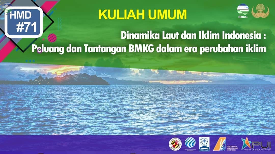 Tutup Rangkaian HMD 2021, Puslitbang BMKG Gelar Kuliah Umum Bahas Dinamika Laut dan Iklim Indonesia
