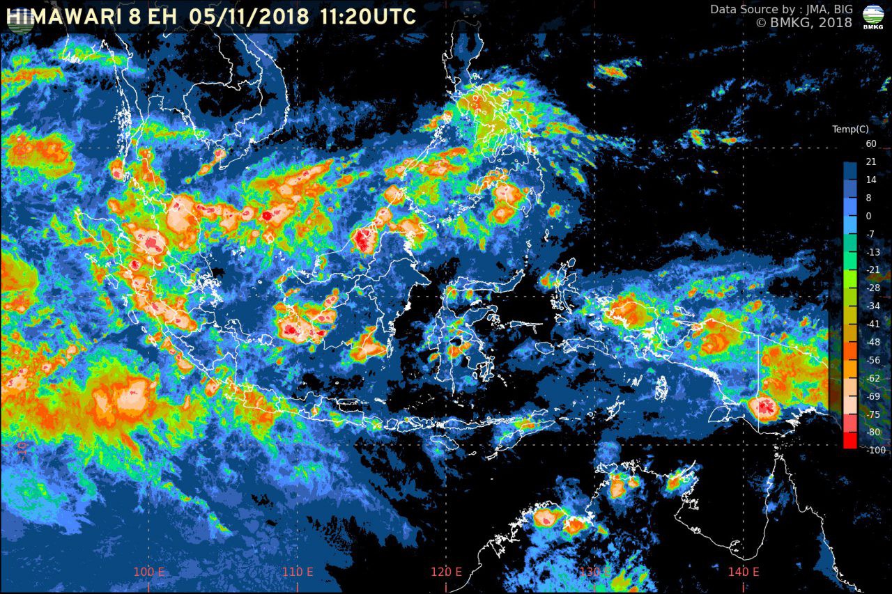 Waspada Peningkatan Curah Hujan di Beberapa Wilayah Indonesia (5 - 9 November 2018)