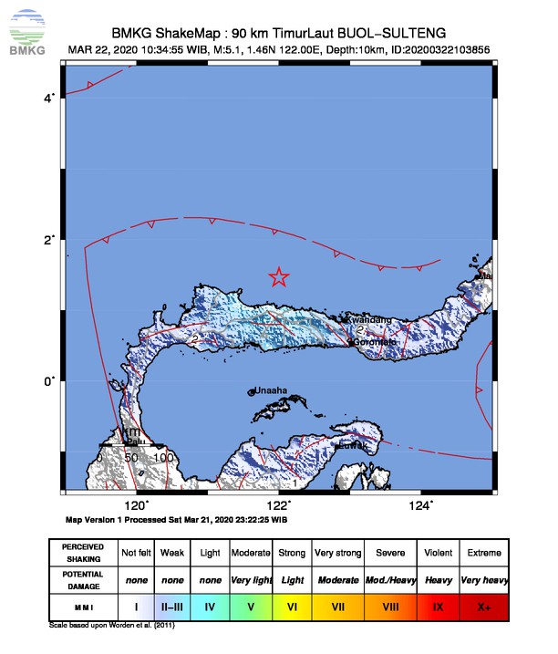 Gempabumi Tektonik M 5,1 di Laut Sulawesi, Tidak Berpotensi Tsunami