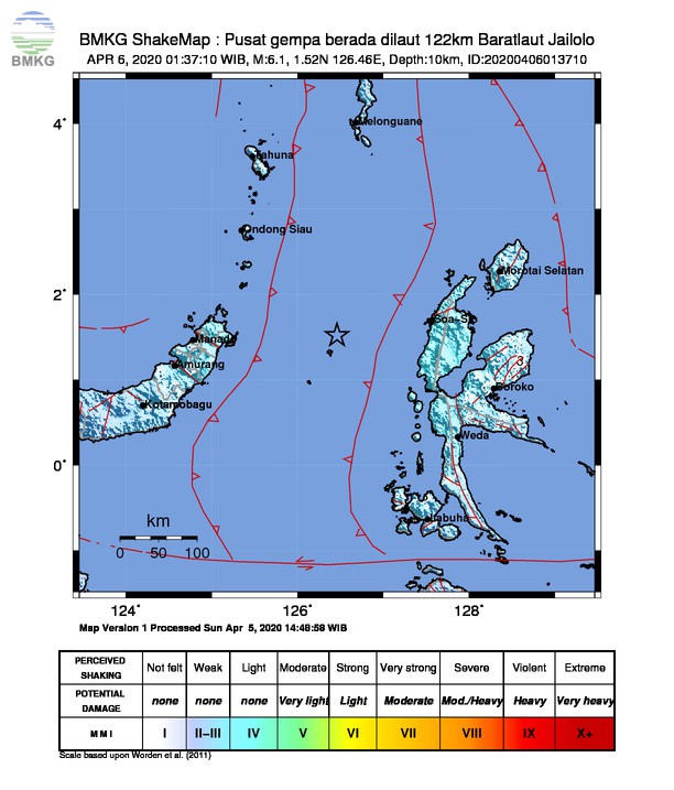 Gempabumi Tektonik M 6,1 di Maluku Utara, Tidak Berpotensi Tsunami