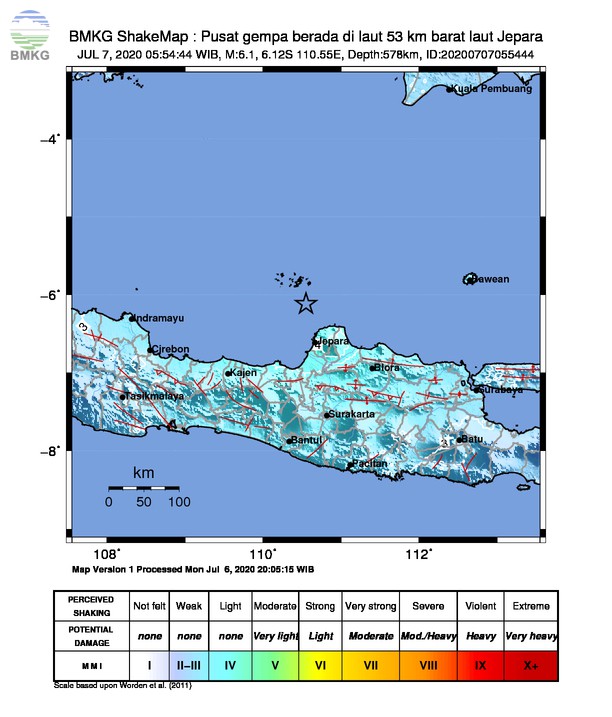Gempabumi Tektonik M 6,1 di Laut Jawa, Tidak Berpotensi Tsunami