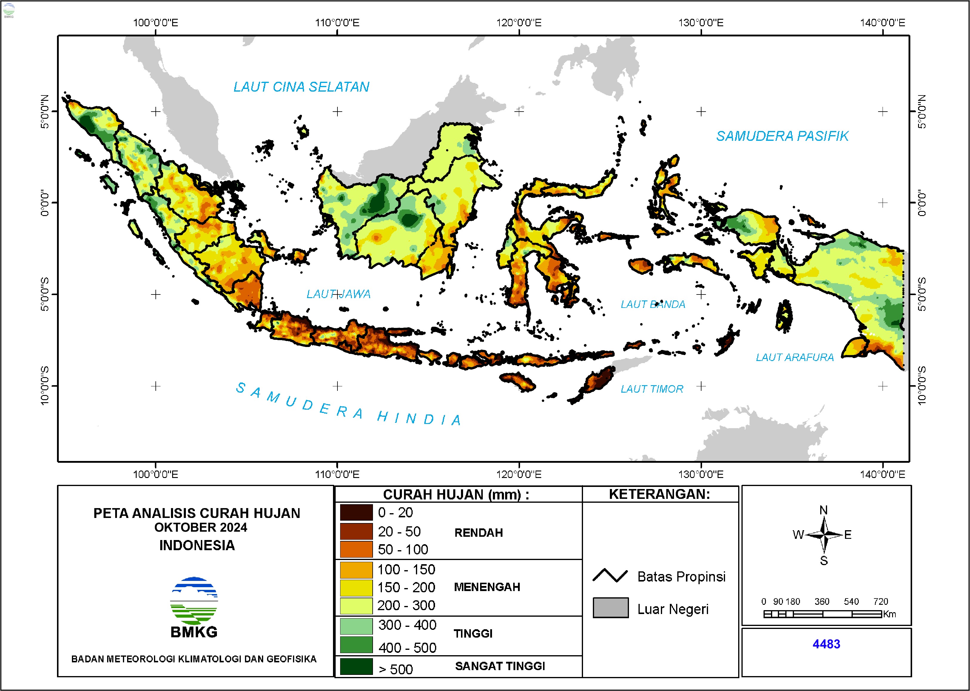 Analisis Curah Hujan dan Sifat Hujan Bulan Oktober 2024