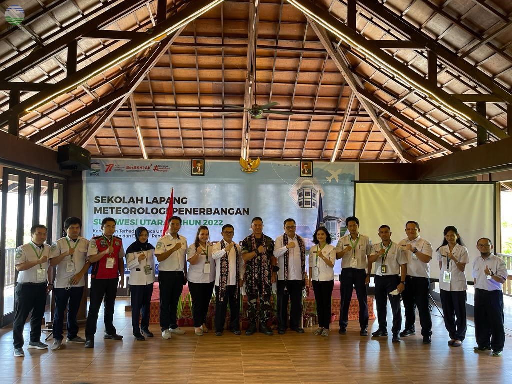 Sekolah Lapang Meteorologi Penerbangan (SLMP) Sulawesi Utara Tahun 2022 "Kepedulian Terhadap Cuaca Untuk Keselamatan dan Efisiensi Penerbangan"