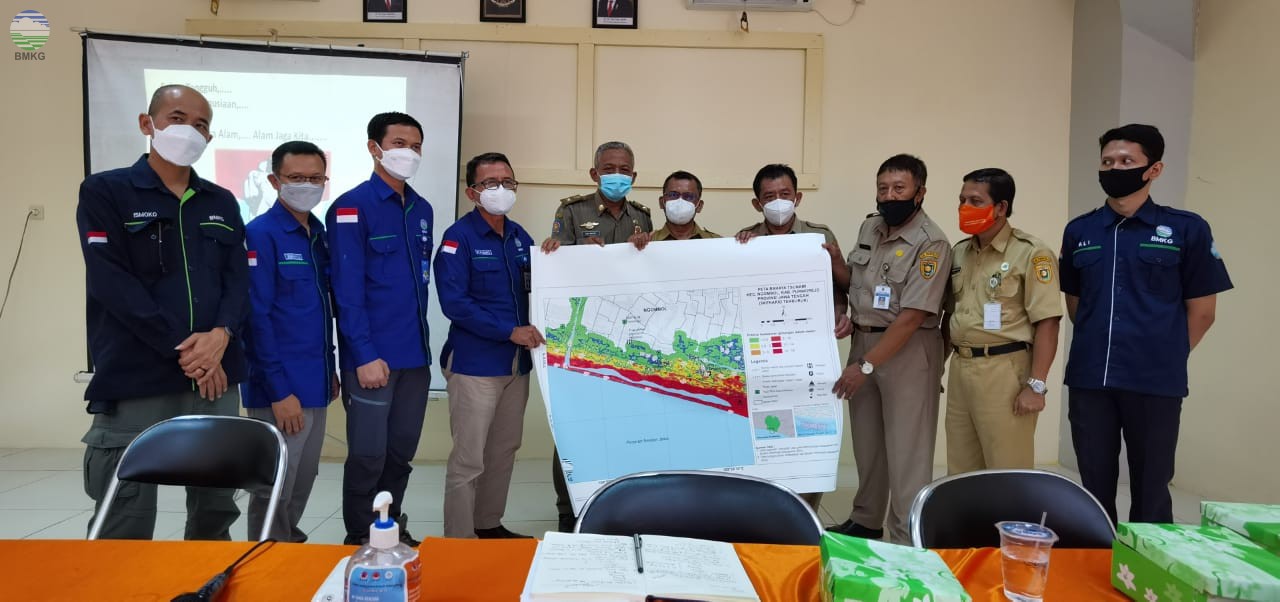 Koordinasi Penyampaian Peta Rawan Bencana Tsunami oleh Stasiun Geofisika Banjarnegara di Kabupaten Purworejo