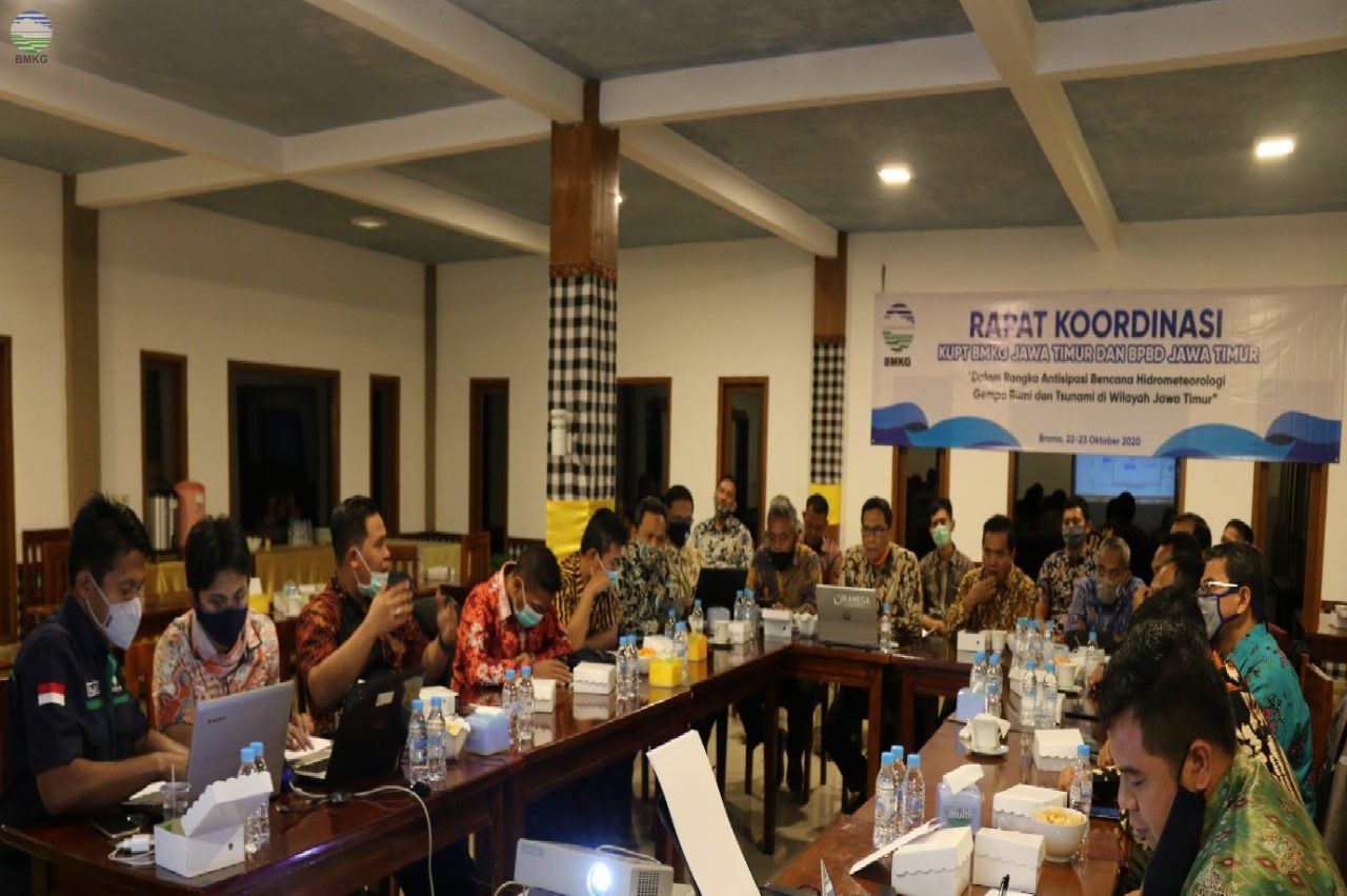 Tindak Lanjut Arahan Gubernur Jawa Timur, KUPT BMKG Jatim Adakan Rapat Koordinasi