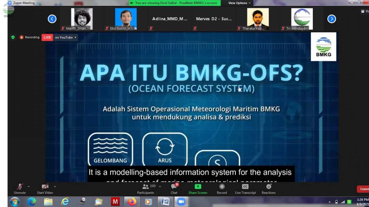 BMKG-OTGA Adakan Training on Ocean Forecast System-OFS