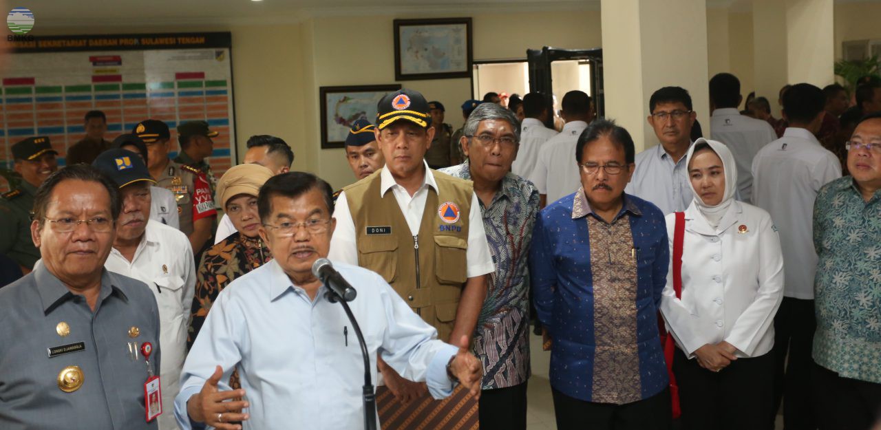 Kepala BMKG dan Pimpinan K/L Dampingi Kunker Wapres Jusuf Kalla ke Sulawesi Tengah