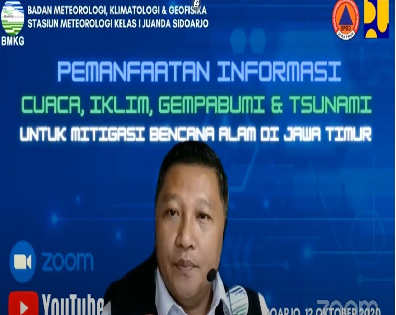 Deputi Bidang Meteorologi BMKG Buka Webinar MKG Jawa Timur