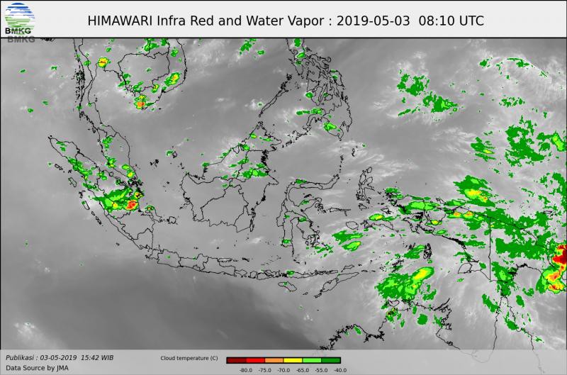 Waspada Potensi Hujan Lebat 3 Hari ke Depan (3-6 Mei 2019)