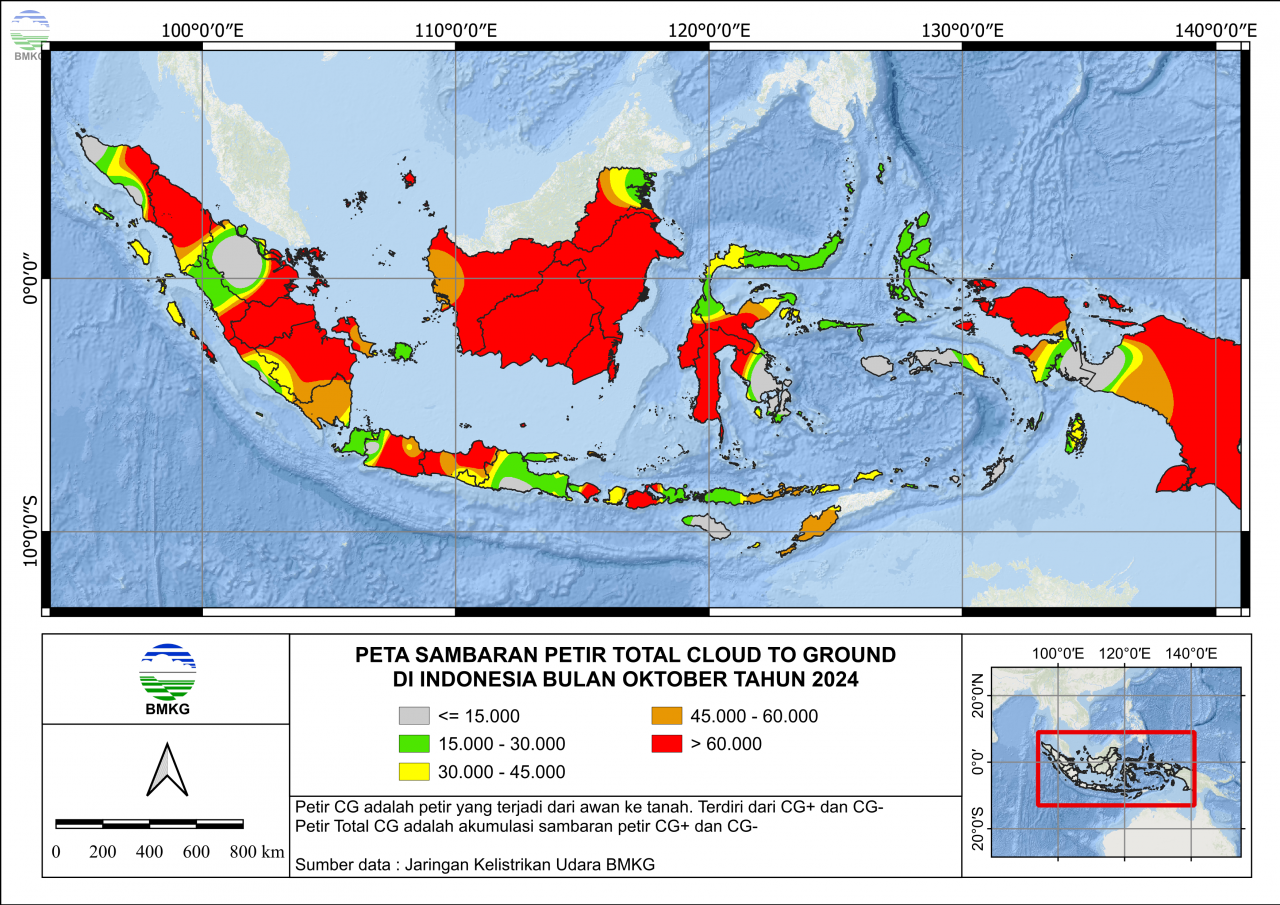 Informasi Sambaran Petir Bulan Oktober 2024