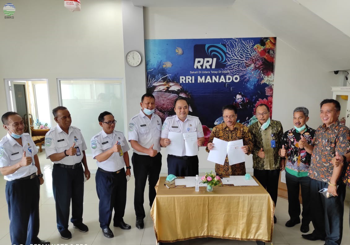 Tingkatkan Diseminasi Informasi, BMKG Sulawesi Utara Dan RRI Manado Jalin Kerja Sama