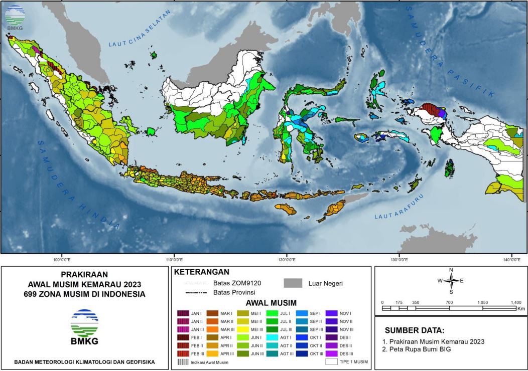 Prakiraan Musim Kemarau 2023 di Indonesia