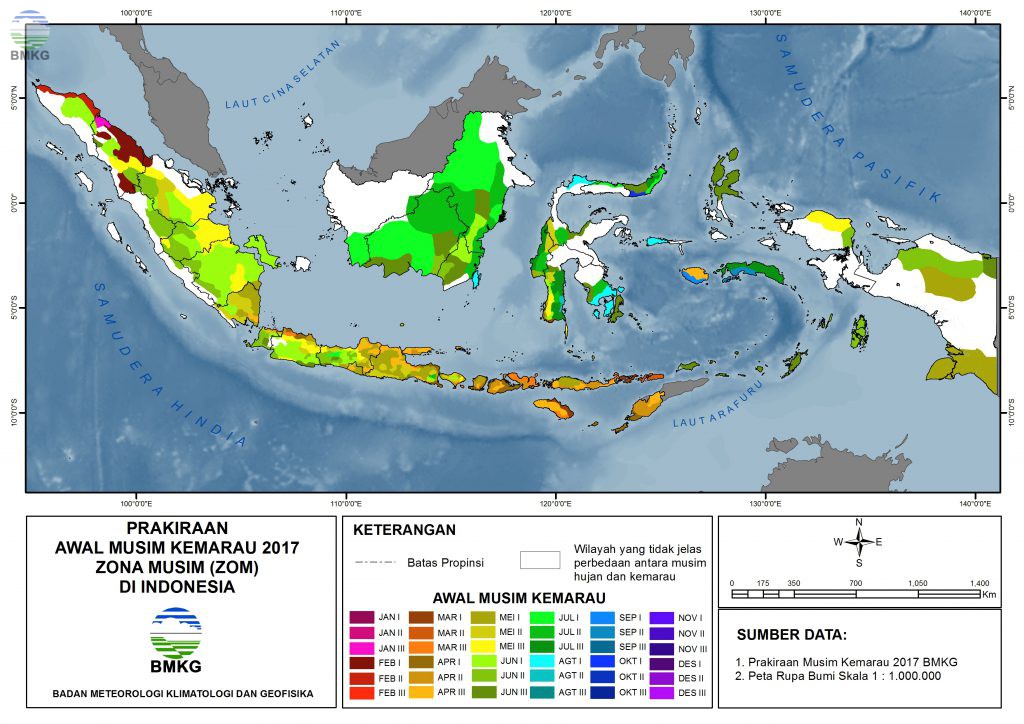 Prakiraan Musim Kemarau 2017 di Indonesia