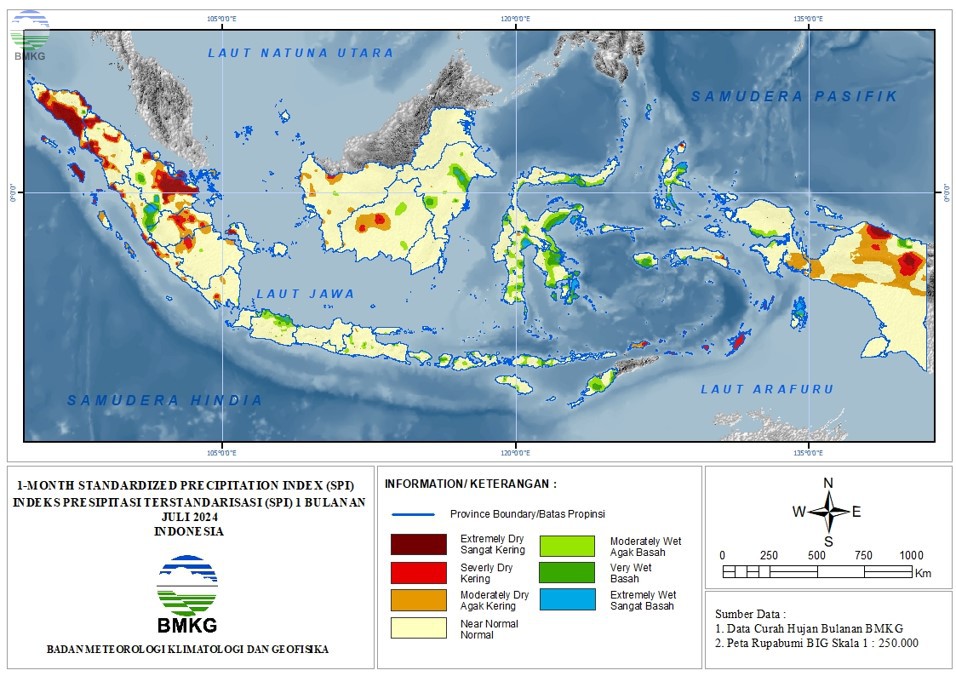 The Standardized Precipitation Index Agustus 2024