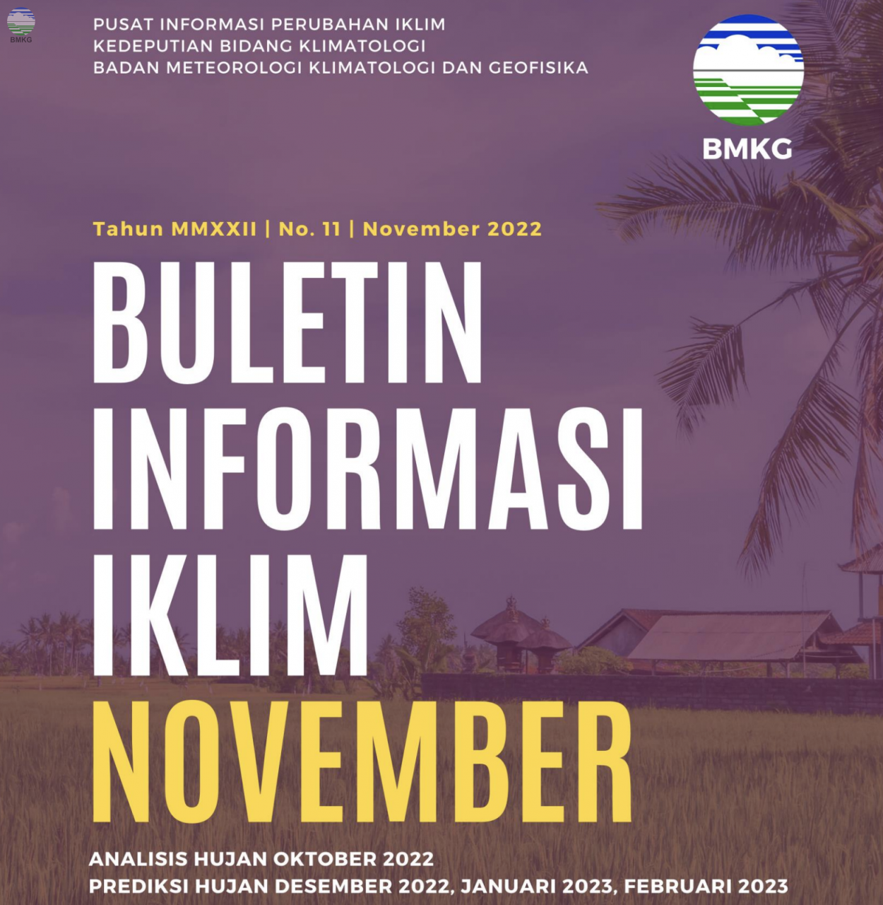 Buletin Hujan Bulanan - Updated November 2022