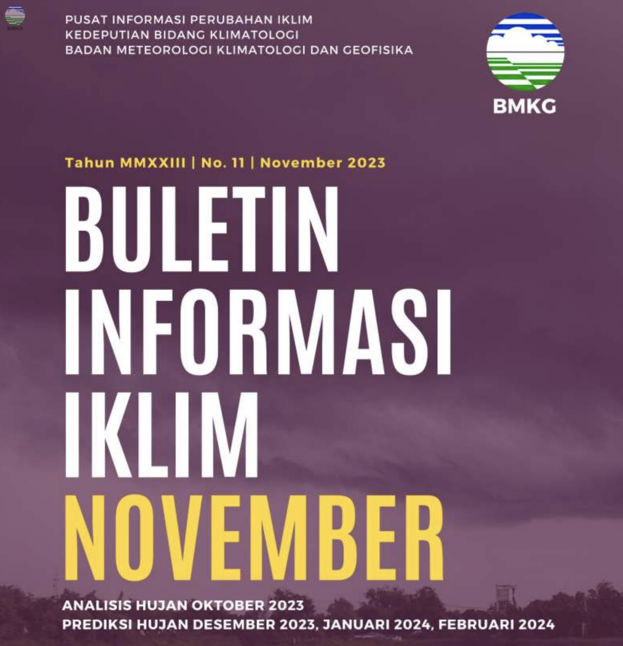 Buletin Hujan Bulanan - Updated November 2023