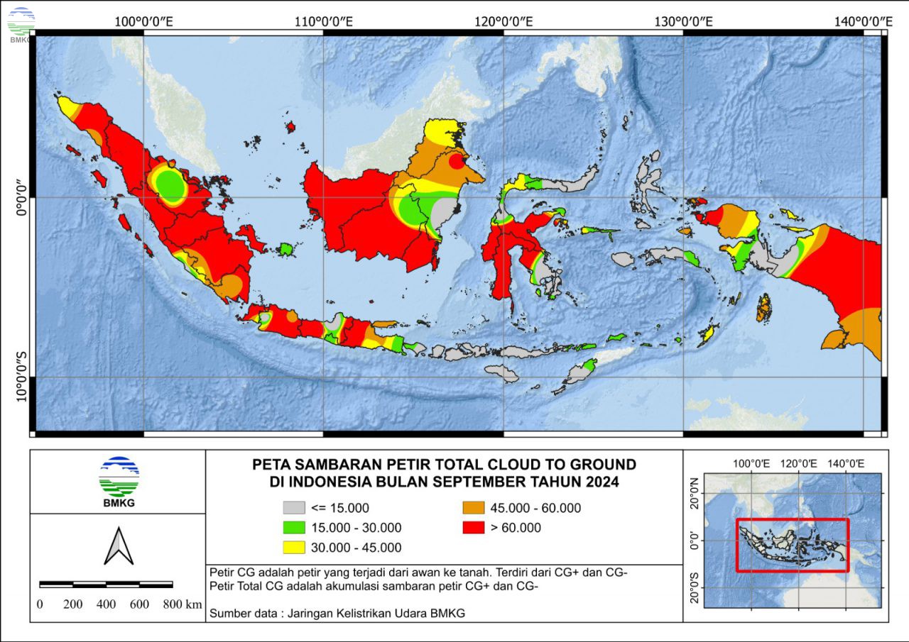 Informasi Sambaran Petir Bulan September 2024