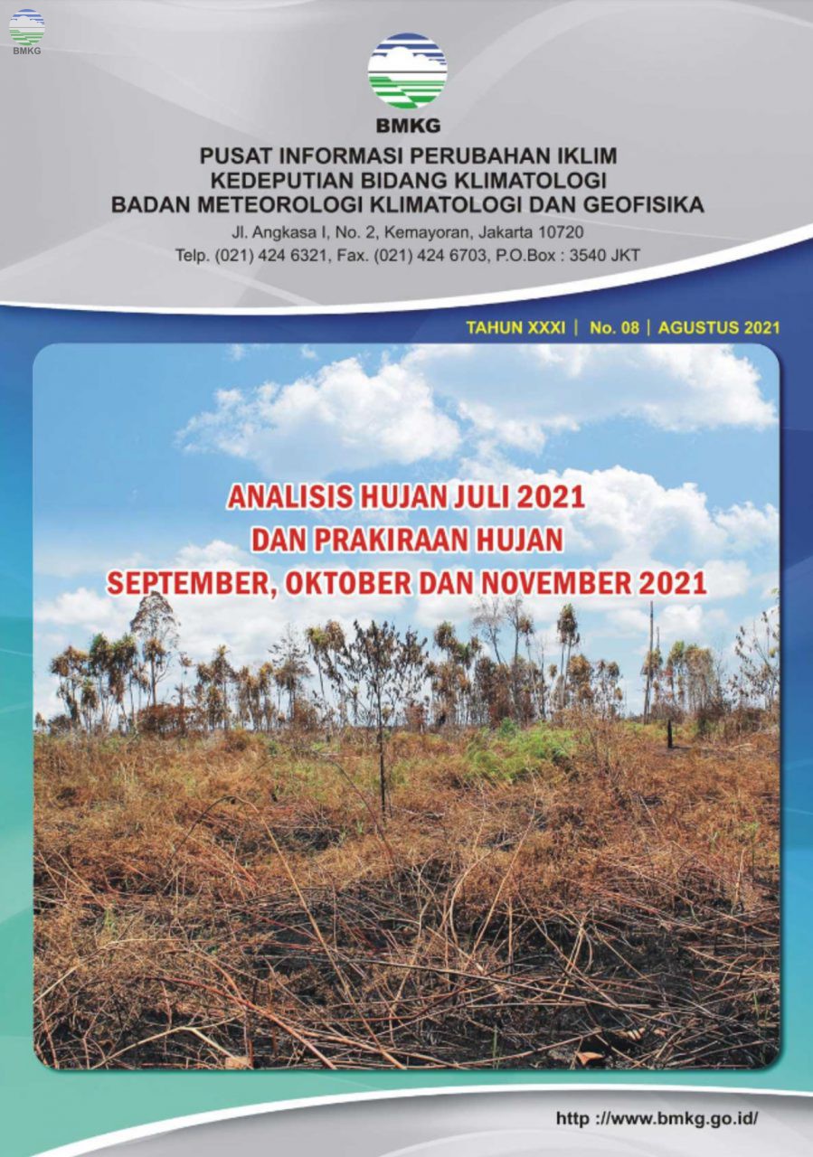 Buletin Hujan Bulanan di Indonesia - Updated Agustus 2021