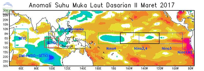 Analisis Dinamika Atmosfer dan Laut Dasarian II Maret 2017