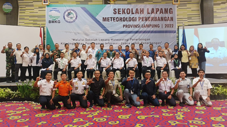 Stamet Radin Inten II Lampung Gelar Sekolah Lapang Meteorologi Penerbangan Prov.Lampung 2022