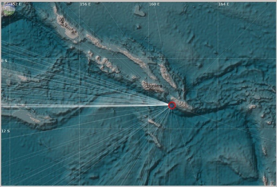 Gempabumi Kepulauan Solomon Tanggal 9 Desember 2016 Kekuatan Mw 7.8 Tidak Berpotensi Tsunami di Wilayah Indonesia