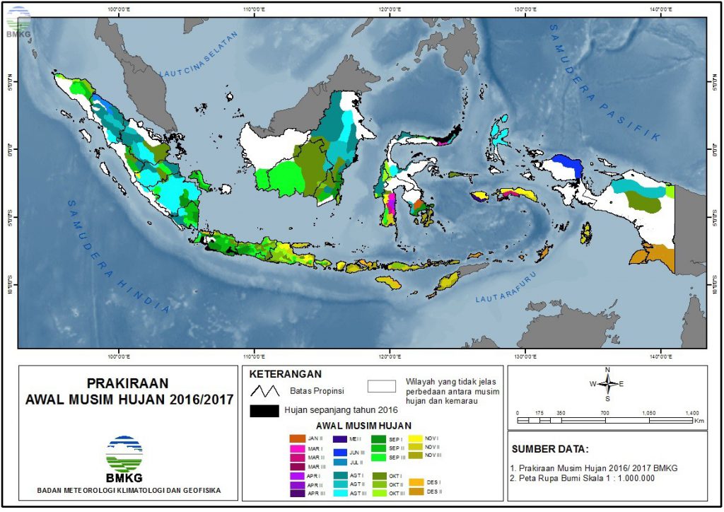 Prakiraan Musim Hujan 2015/2016 Di Indonesia