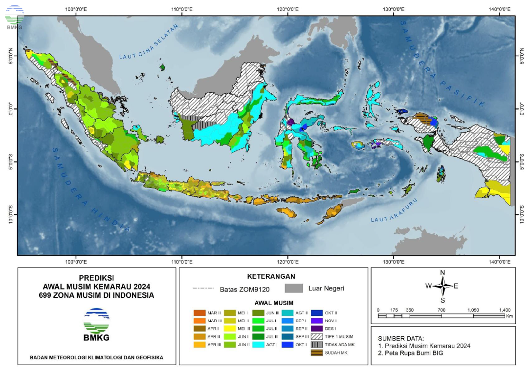 Prediksi Musim Kemarau Tahun 2024 di Indonesia