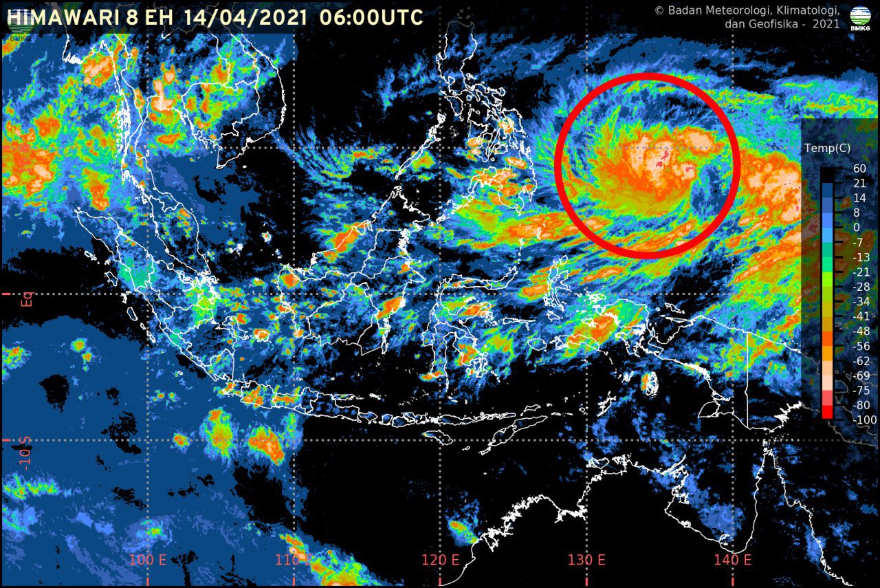 Awas Siklon Tropis Surigae! BMKG Prediksi Berkembang Jadi Topan
