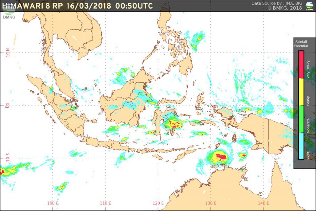 Bibit Siklon Tropis di Perairan Tenggara NTT, Waspada Potensi Hujan Lebat